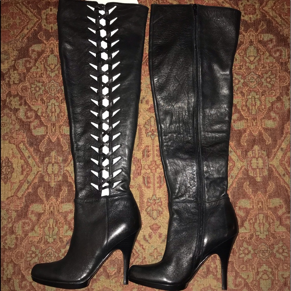 Calvin Klein Sarabelle Leather Boots 7.5m